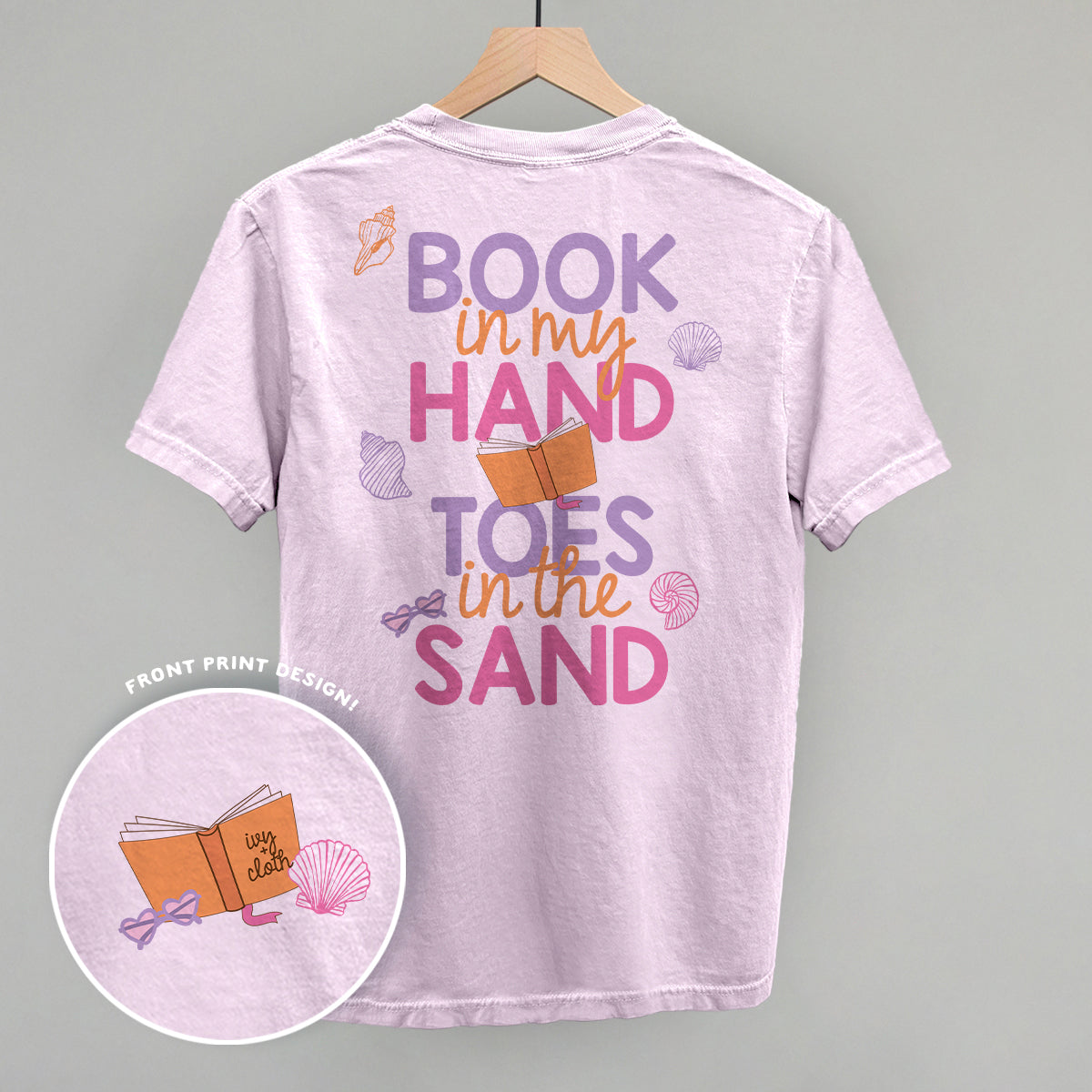 Book In My Hand, Toes In The Sand (Back Print) - clothing by TeeHivey.com (Image 4)
