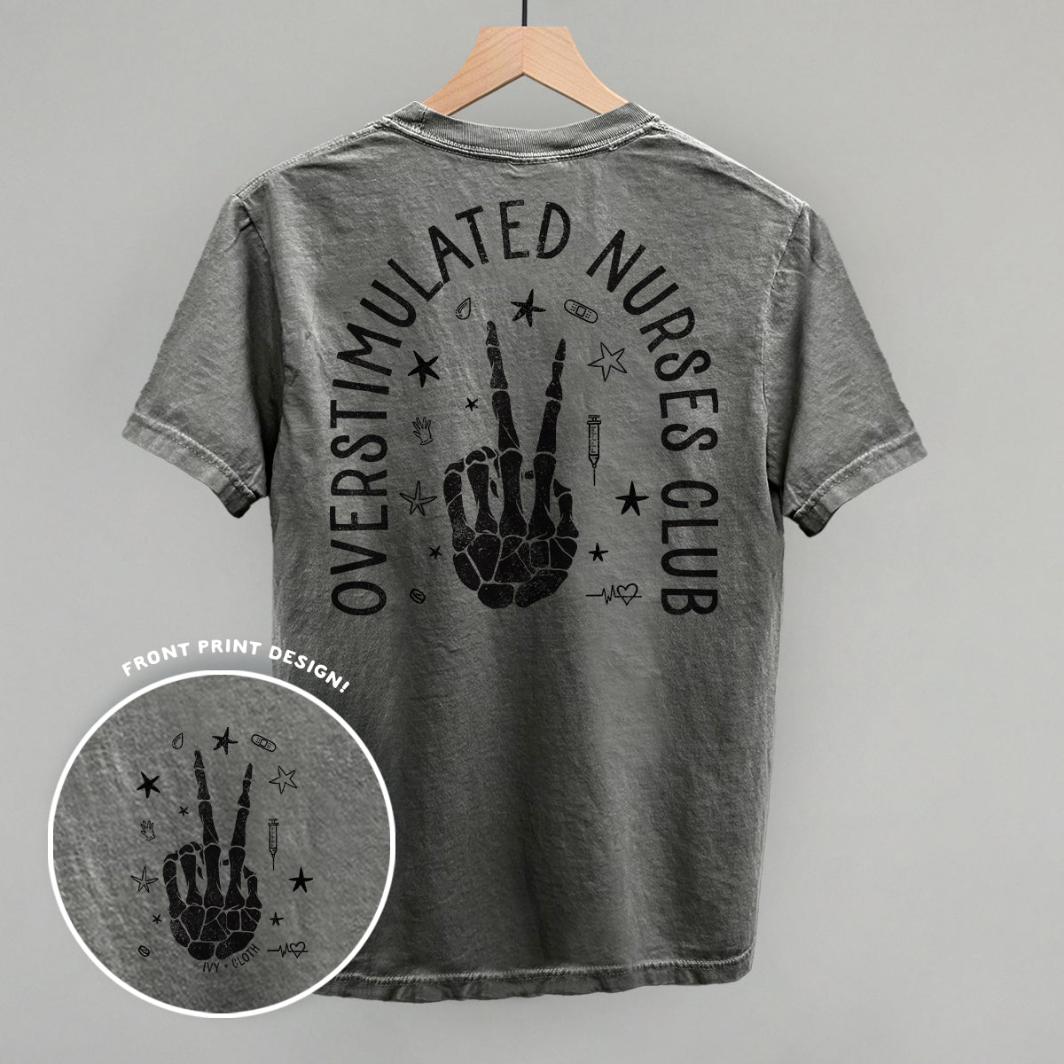 Overstimulated Nurses Club (Back Print) - clothing by TeeHivey.com (Image 5)