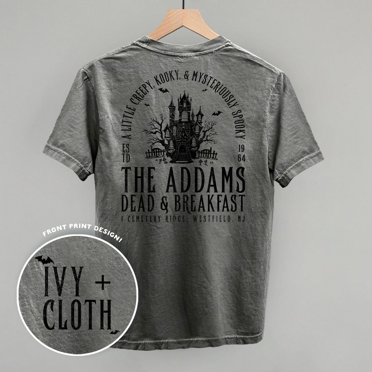 The Addams Dead & Breakfast (Back Print) - clothing by TeeHivey.com (Image 5)
