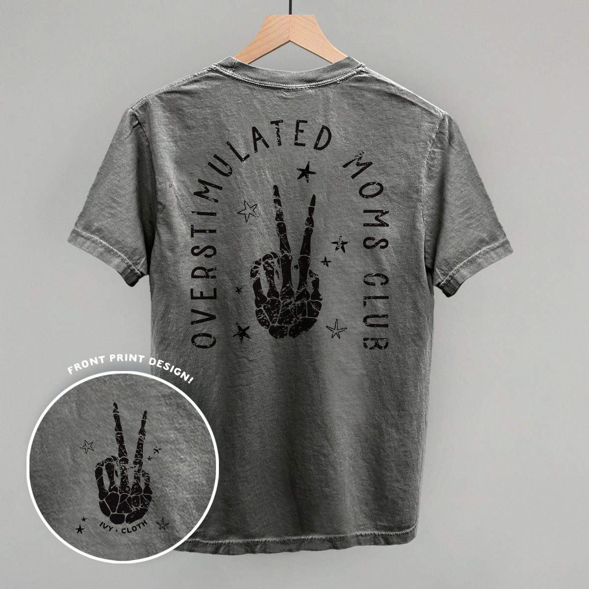 Overstimulated Moms Club Skeleton (Back Print) - clothing by TeeHivey.com (Image 2)