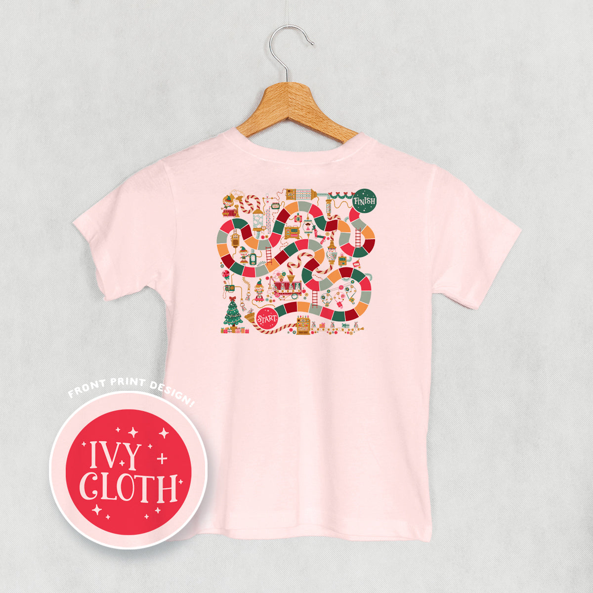 Holiday Board Game Doodle (Kids Back Print) - clothing by TeeHivey.com (Image 3)