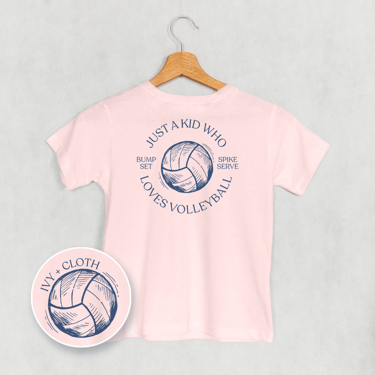 Just A Kid Who Loves Volleyball (Kids Back Print) - clothing by TeeHivey.com (Image 5)