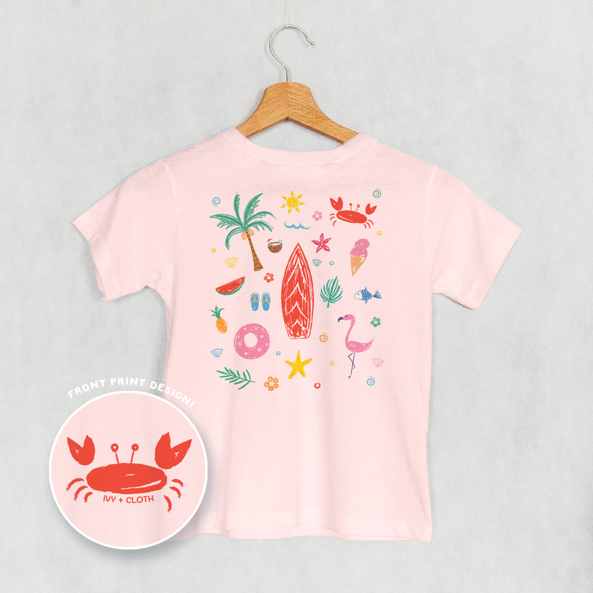 Beach Doodles (Kids Back Print) - clothing by TeeHivey.com (Image 3)
