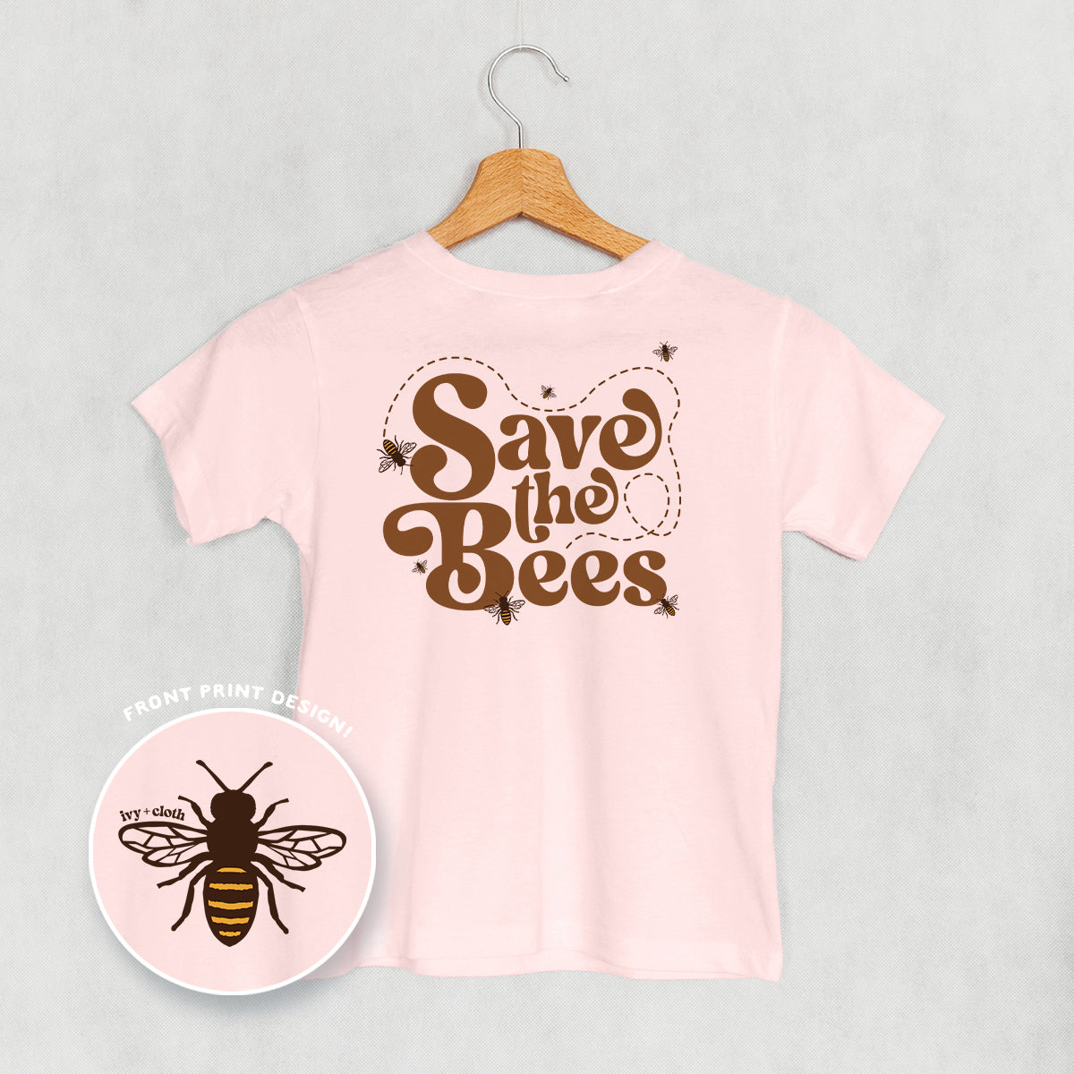 Save The Bees (Kids Back Print) - clothing by TeeHivey.com (Image 3)