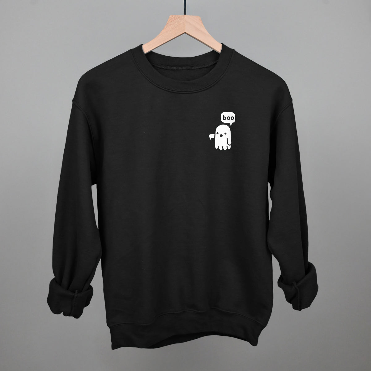Boo Ghost (Left Chest) - clothing by TeeHivey.com (Image 1)