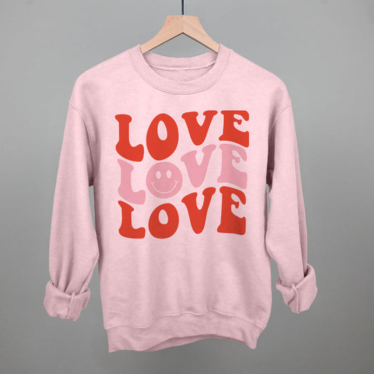 Love (Repeated Smiley Face) - clothing by TeeHivey.com (Image 1)
