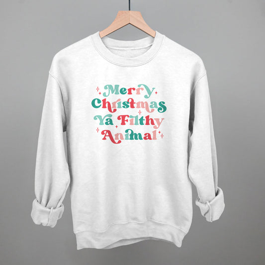 Merry Christmas Ya Filthy Animal Colorful - clothing by TeeHivey.com (Image 1)