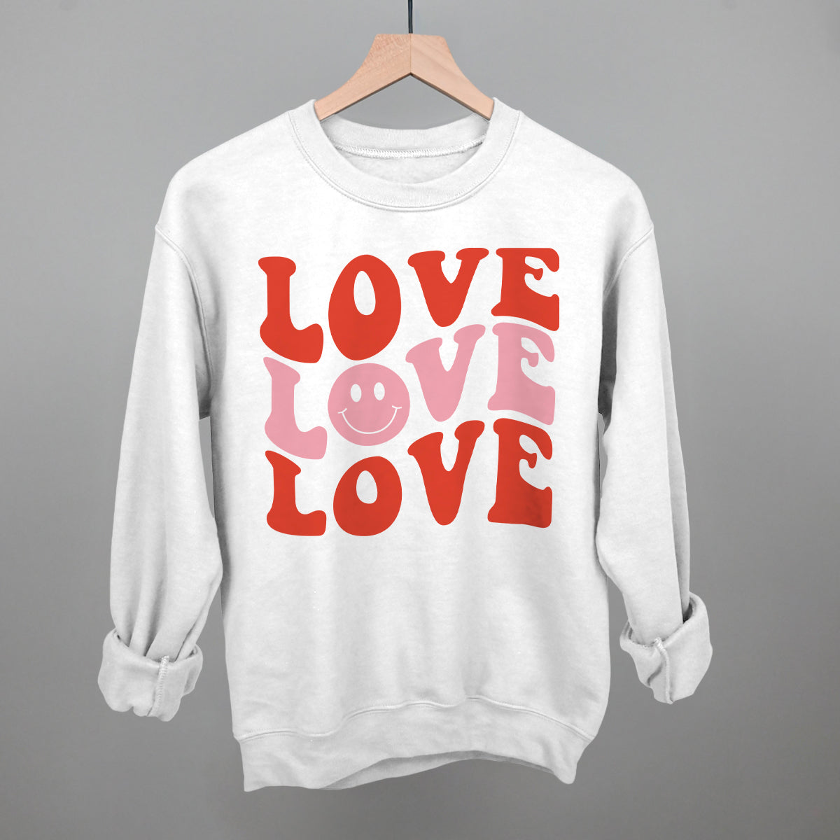 Love (Repeated Smiley Face) - clothing by TeeHivey.com (Image 4)
