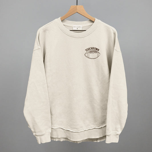 Touchdown Football Brown (Left Chest) - clothing by TeeHivey.com (Image 1)