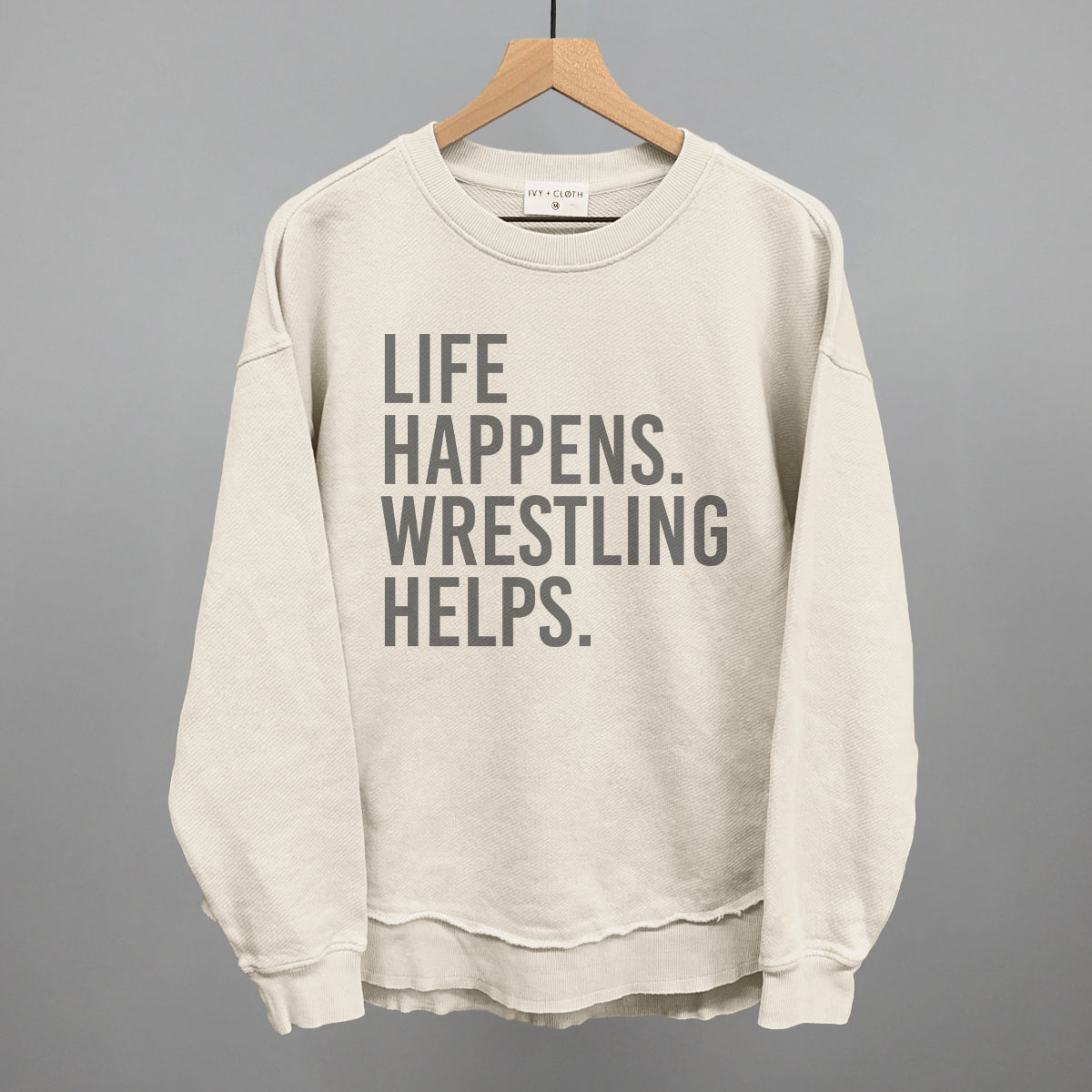 Life Happens Wrestling Helps - clothing by TeeHivey.com (Image 1)