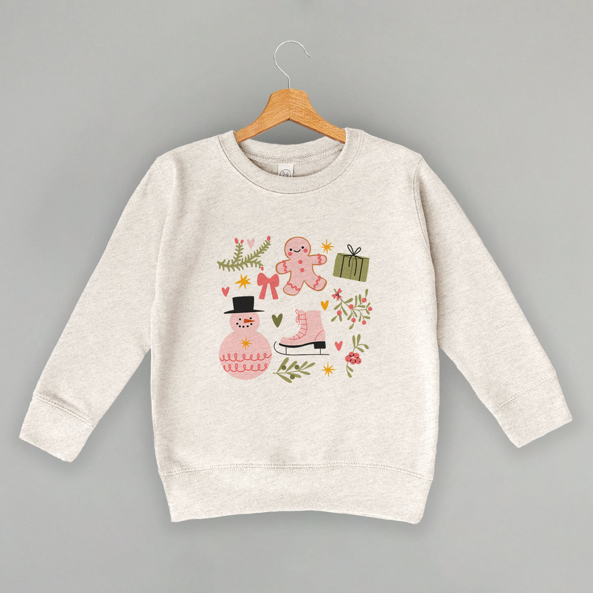 Pink Christmas Doodles (Kids) - clothing by TeeHivey.com (Image 4)