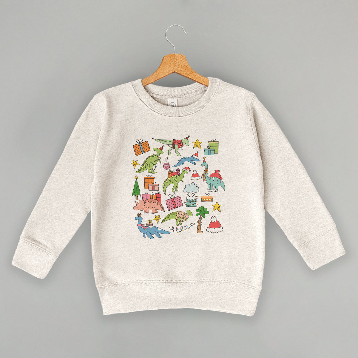 Christmas Dinosaur Collage (Kids) - clothing by TeeHivey.com (Image 4)
