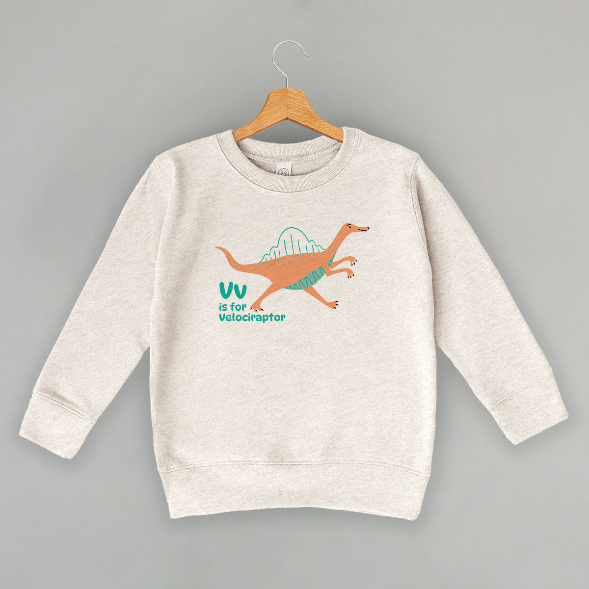 V Is For Velociraptor (Kids) - clothing by TeeHivey.com (Image 3)