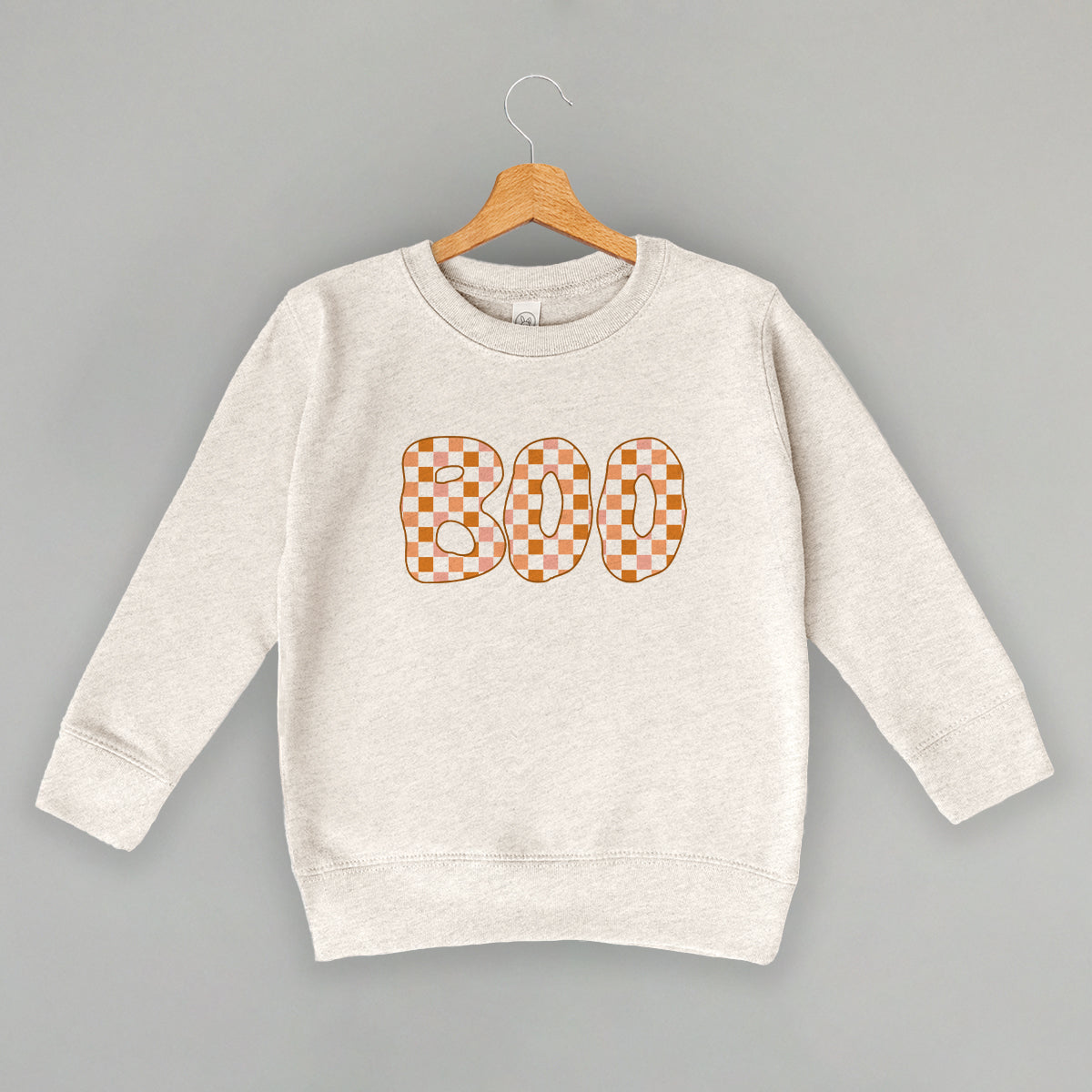 Boo Checkered (Pink & Orange) (Kids) - clothing by TeeHivey.com (Image 4)