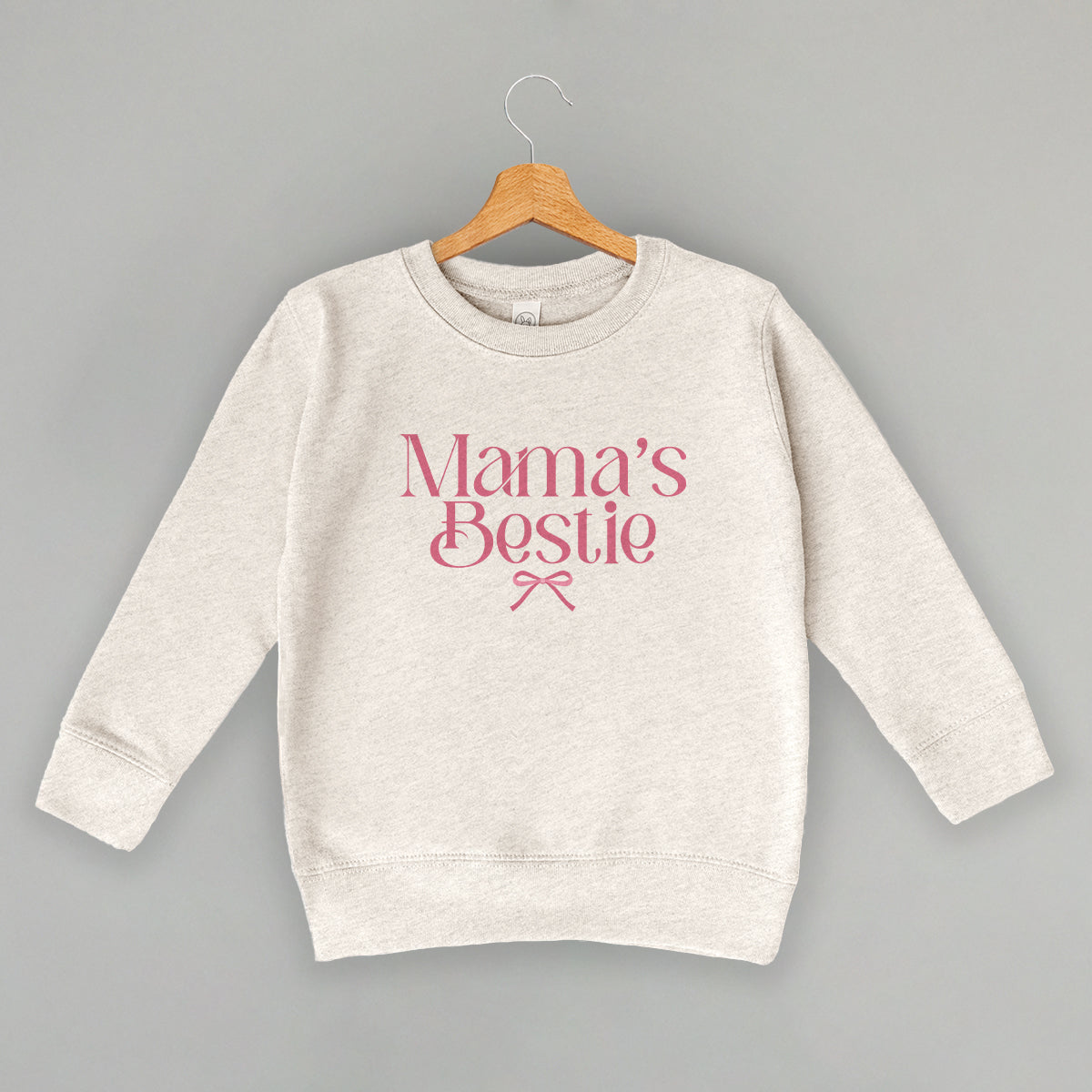 Mama's Bestie Pink Bow (Kids) - clothing by TeeHivey.com (Image 4)