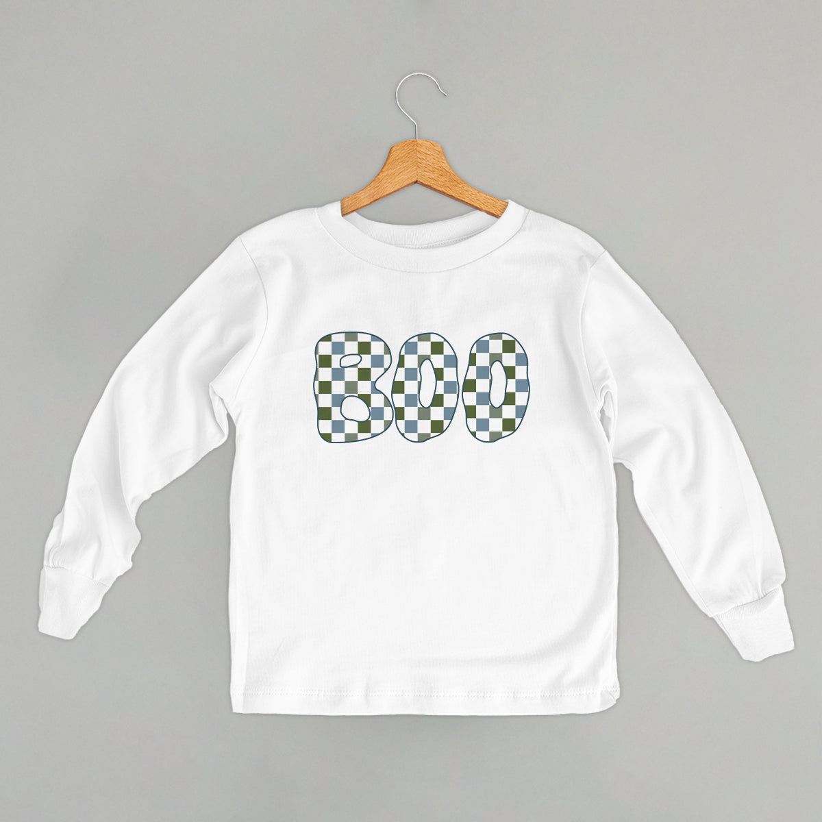 Boo Checkered (Blue & Green) (Kids) - clothing by TeeHivey.com (Image 1)