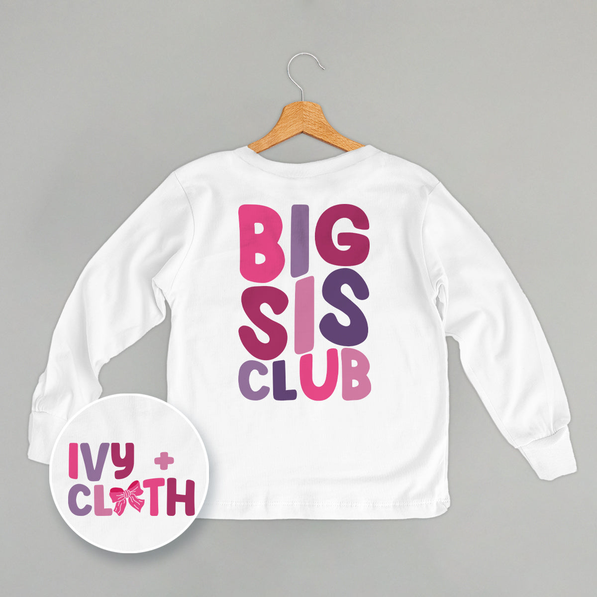 Big Sis Club (Kids Back Print) - clothing by TeeHivey.com (Image 4)