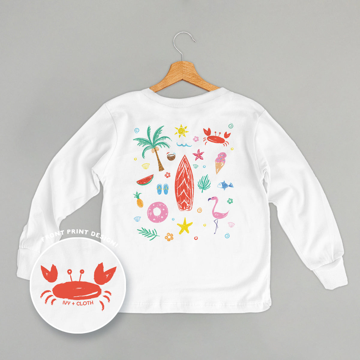 Beach Doodles (Kids Back Print) - clothing by TeeHivey.com (Image 4)