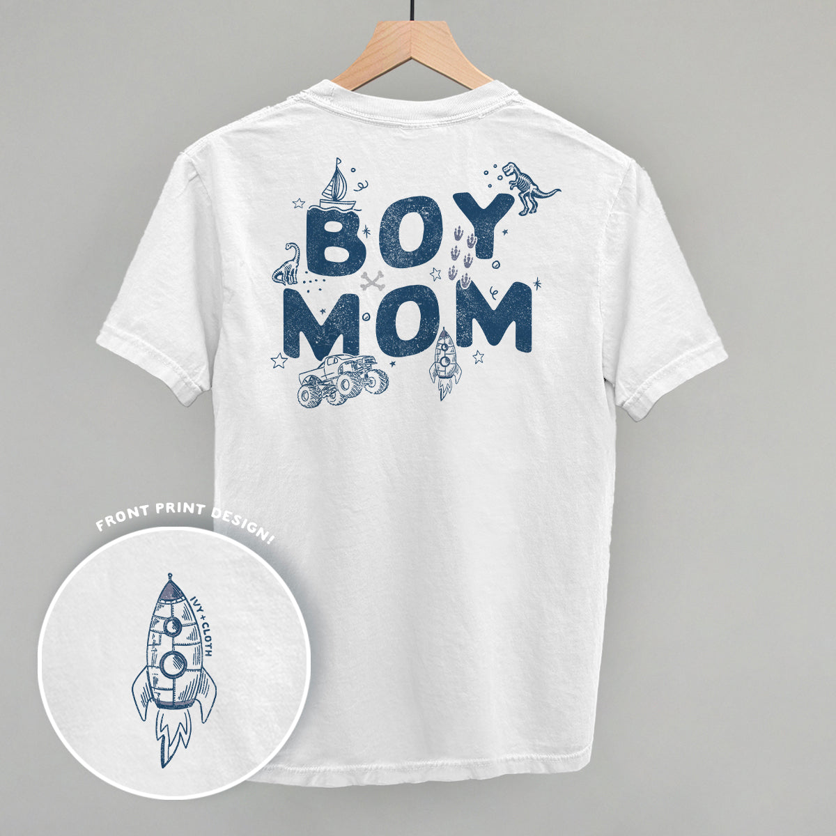 Boy Mom Doodles (Back Print) - clothing by TeeHivey.com (Image 4)