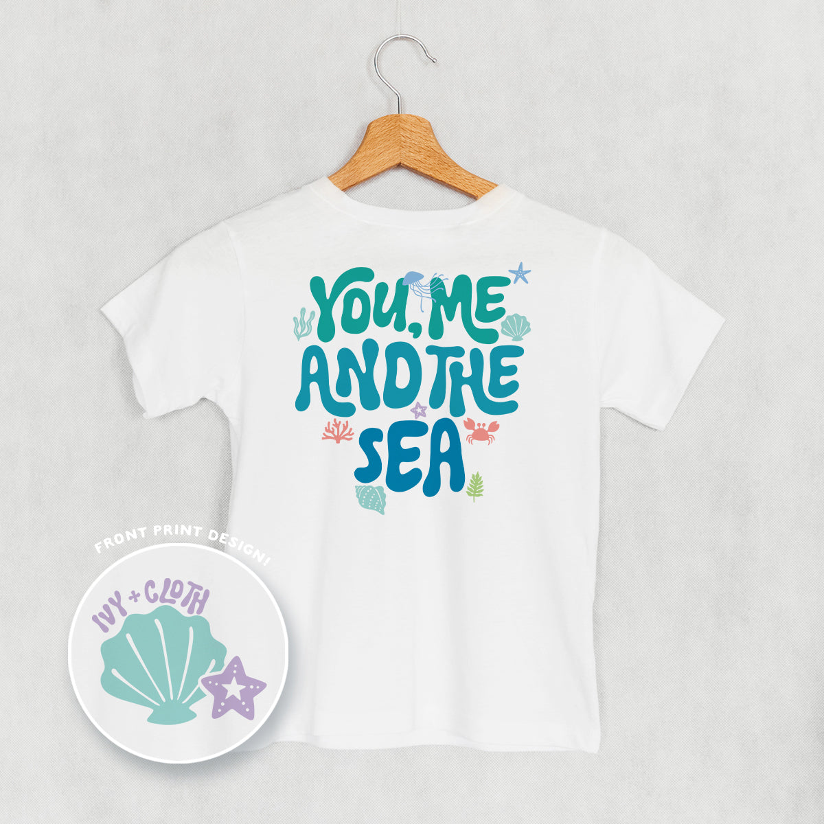 You, Me And The Sea (Kids Back Print) - clothing by TeeHivey.com (Image 1)
