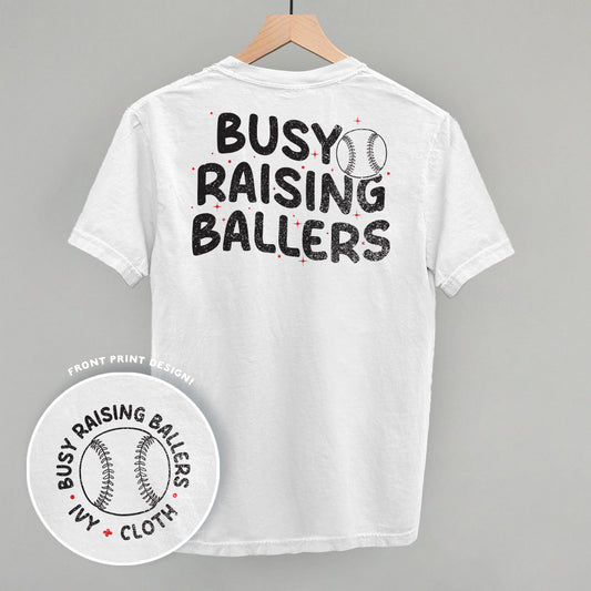 Busy Raising Ballers Baseball (Back Print) - clothing by TeeHivey.com (Image 1)