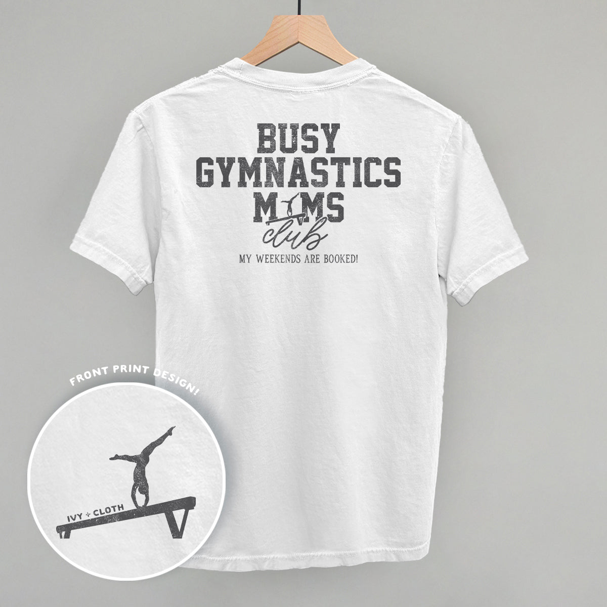 Busy Gymnastics Moms Club (Back Print) - clothing by TeeHivey.com (Image 3)