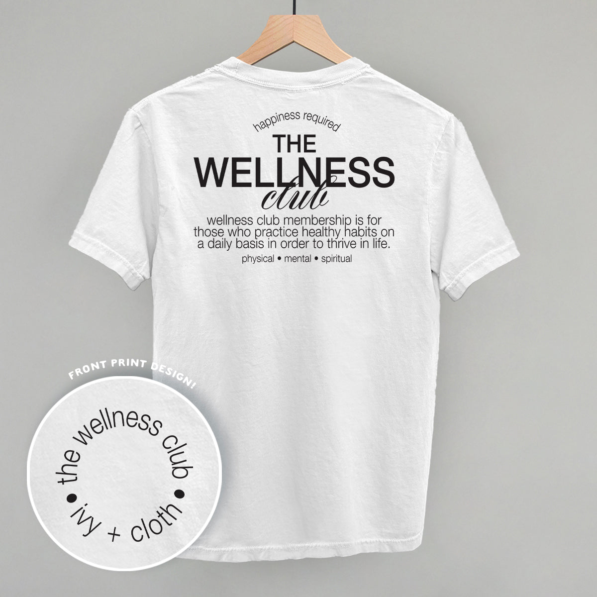 The Wellness Club Black (Back Print) - clothing by TeeHivey.com (Image 5)