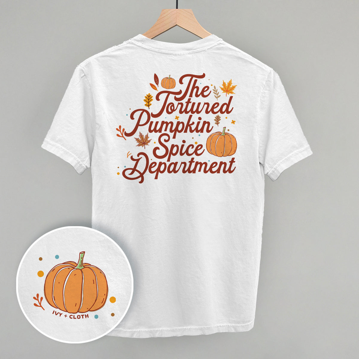 The Tortured Pumpkin Spice Department (Back Print) - clothing by TeeHivey.com (Image 1)