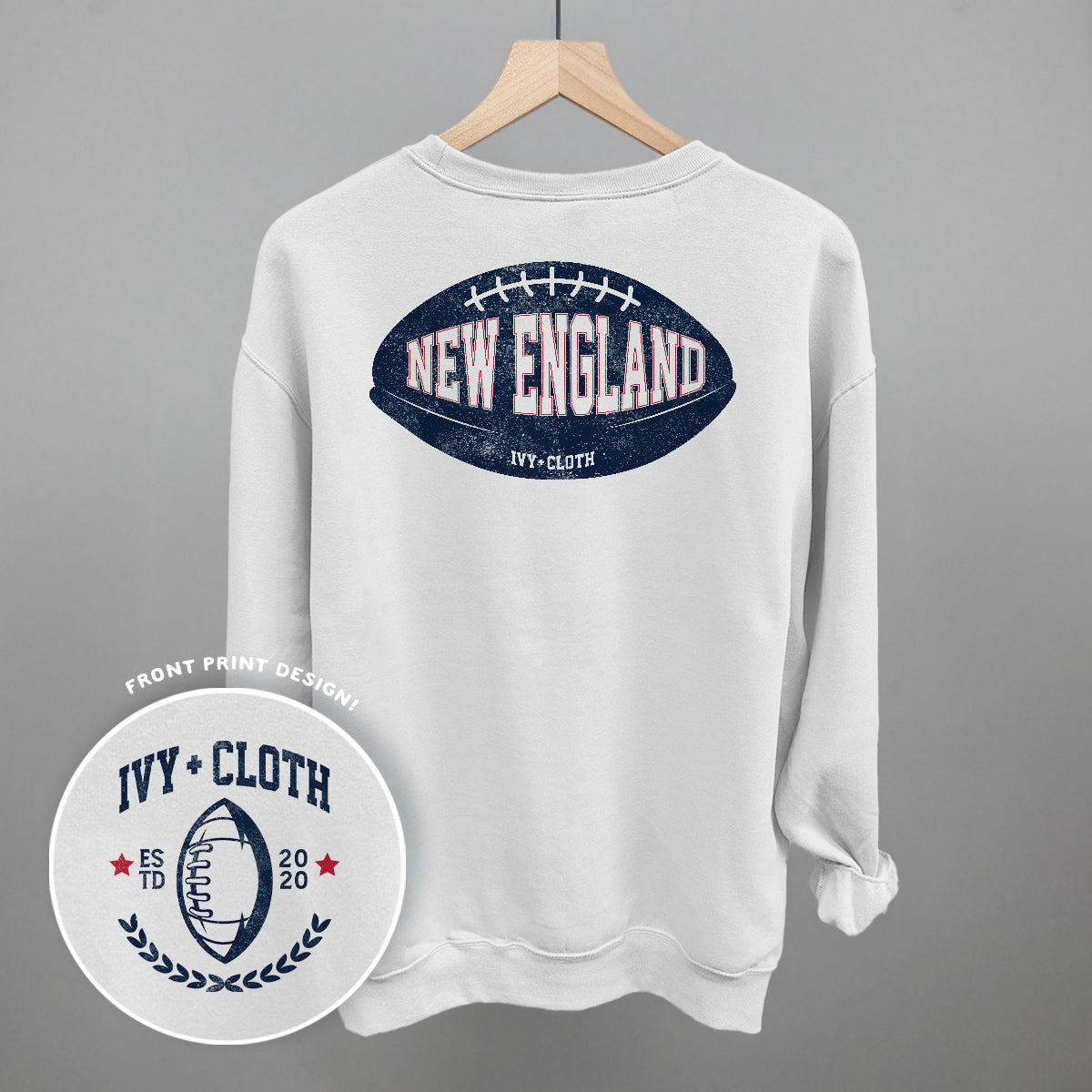New England Football (Back Print) - clothing by TeeHivey.com (Image 4)