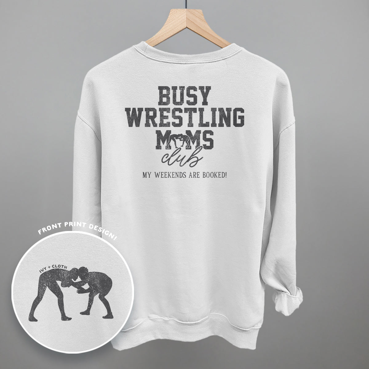 Busy Wrestling Moms Club (Back Print) - clothing by TeeHivey.com (Image 5)