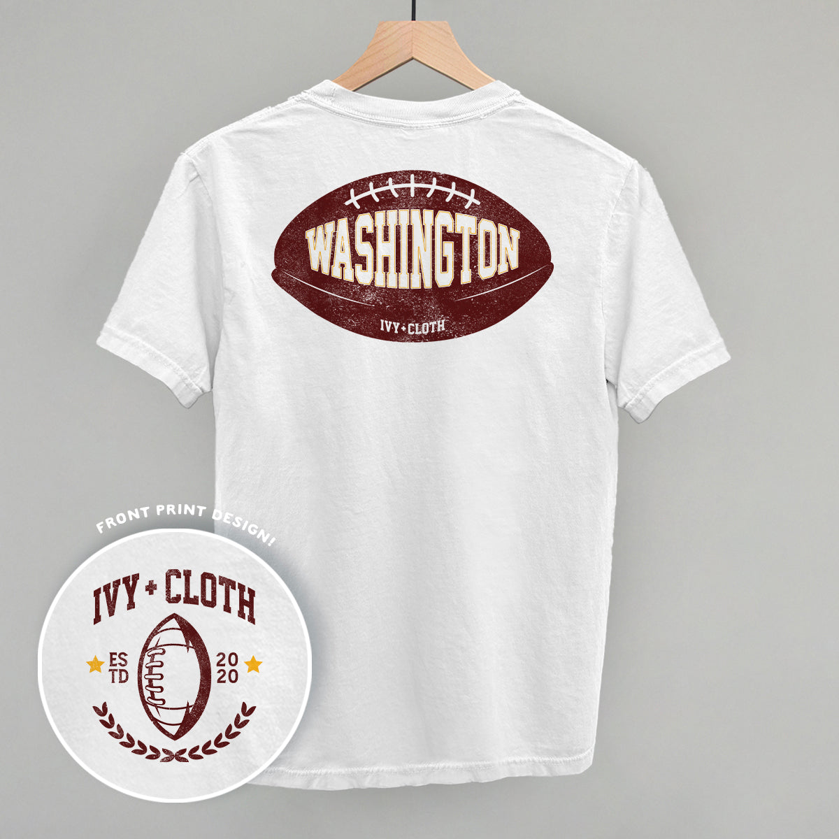 Washington Football (Back Print) - clothing by TeeHivey.com (Image 2)