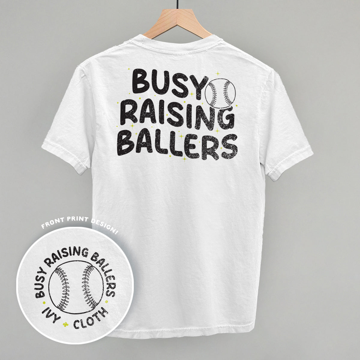Busy Raising Ballers Softball (Back Print) - clothing by TeeHivey.com (Image 1)
