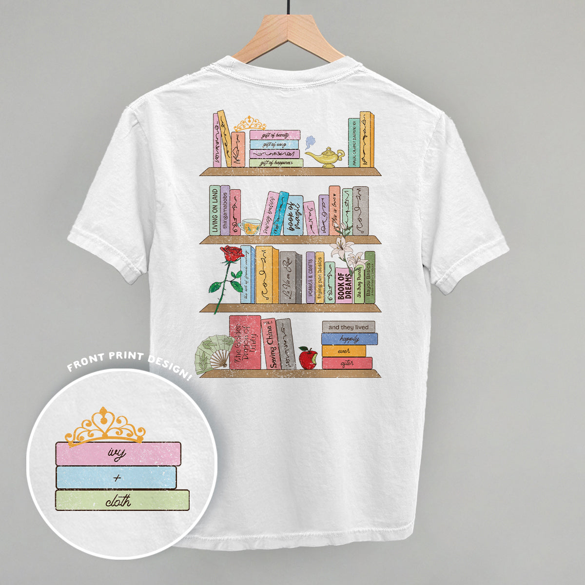 Princess Book Shelves (Back Print) - clothing by TeeHivey.com (Image 1)
