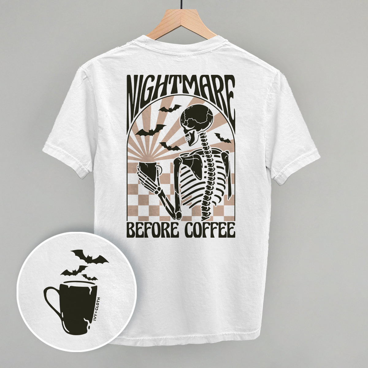 Nightmare Before Coffee (Back Print) - clothing by TeeHivey.com (Image 2)