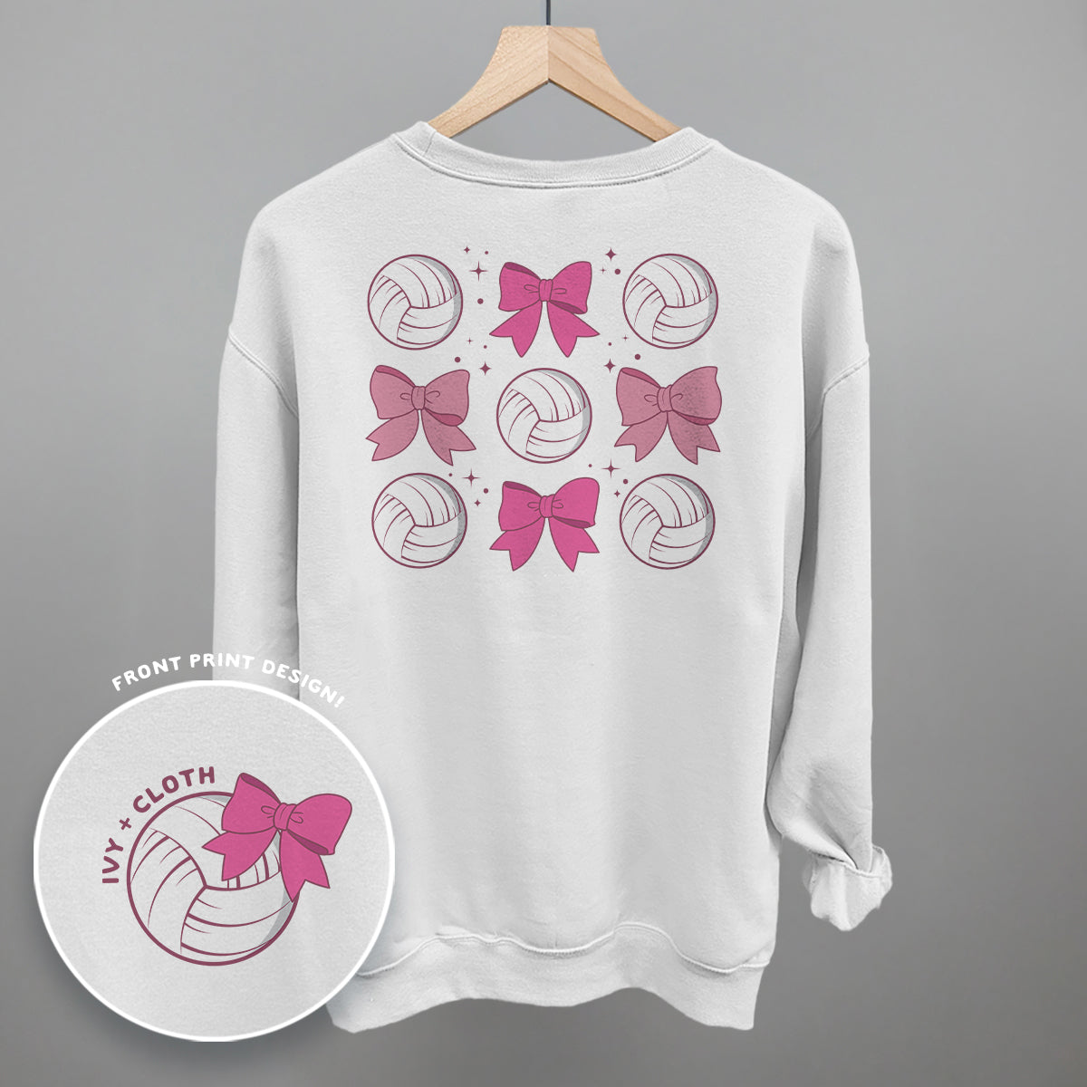Volleyballs and Bows (Back Print) - clothing by TeeHivey.com (Image 1)