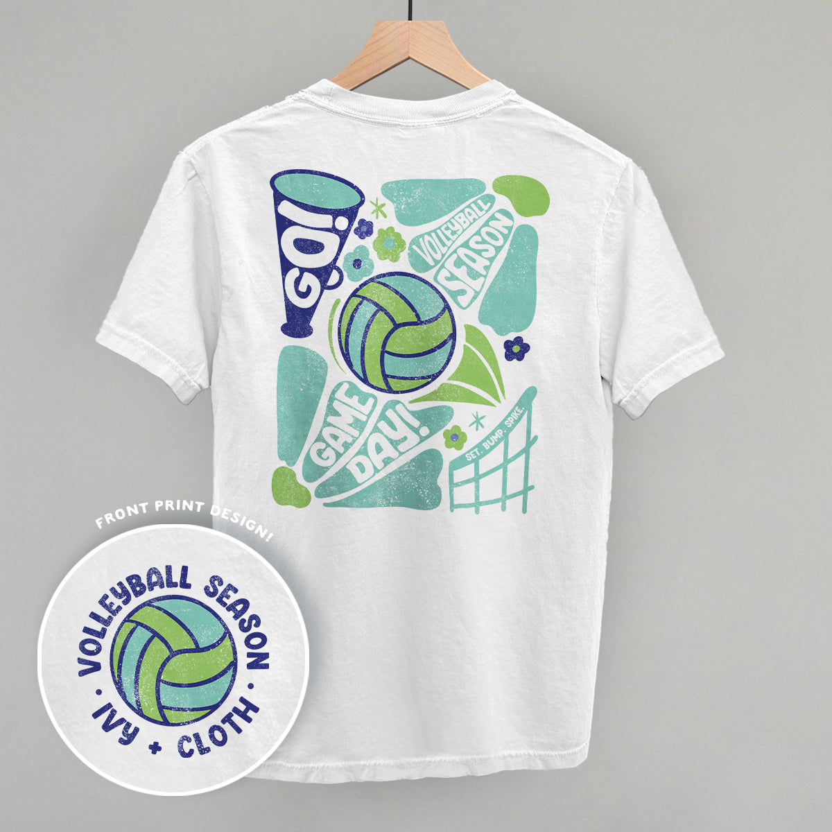 Volleyball Season Doodles (Back Print) - clothing by TeeHivey.com (Image 3)