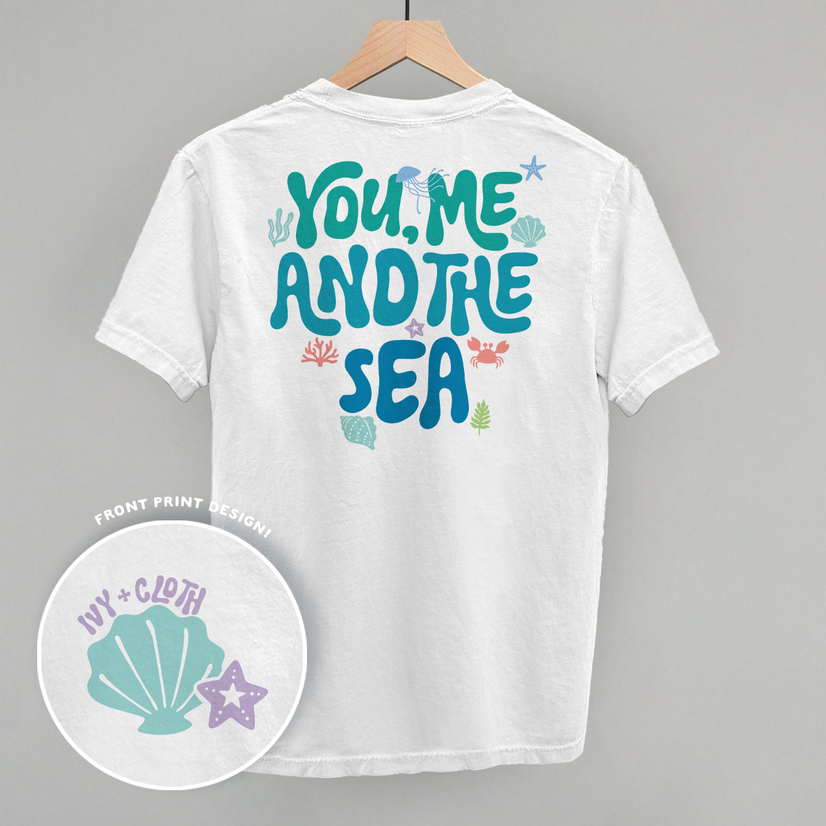 You, Me And The Sea (Back Print) - clothing by TeeHivey.com (Image 2)