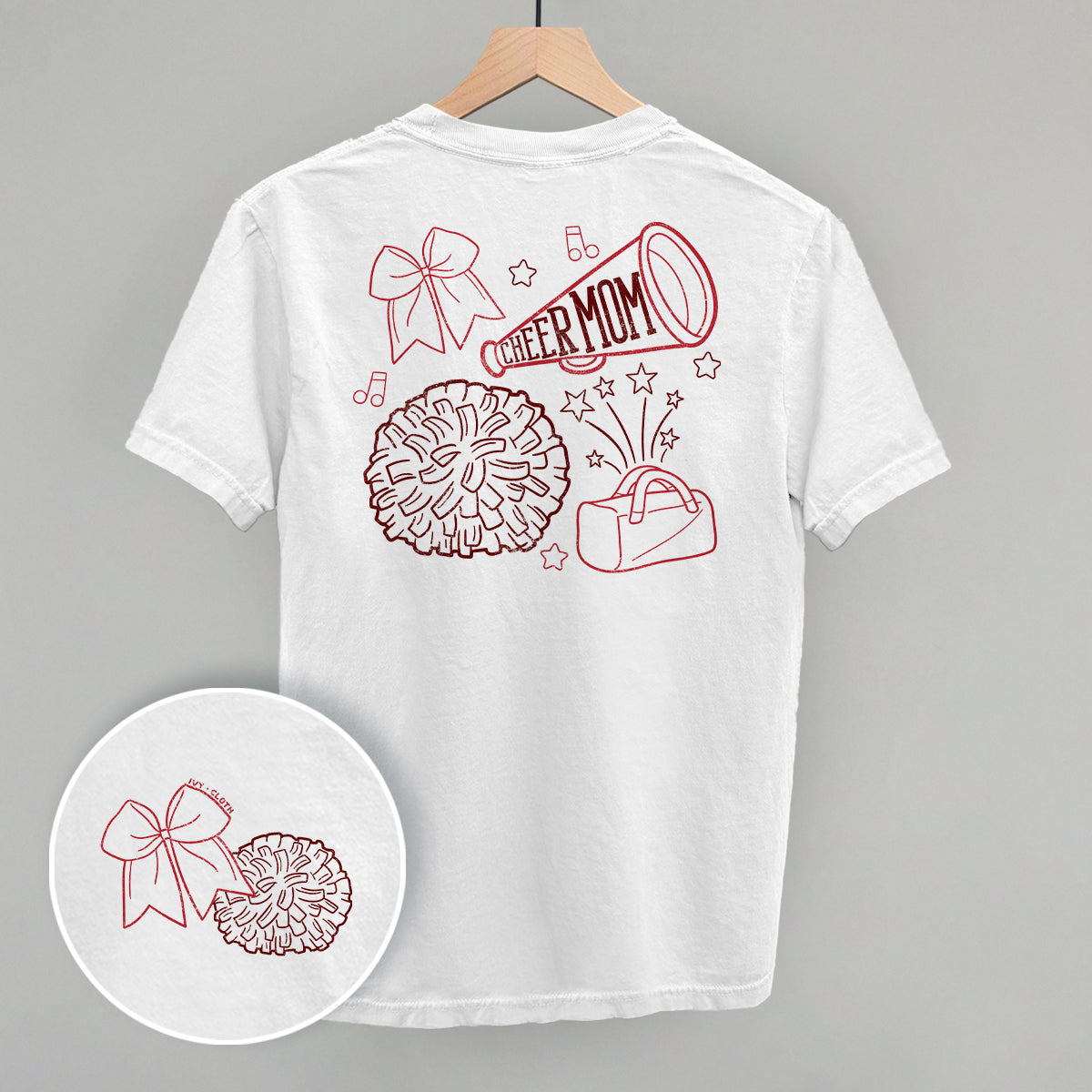 Cheer Mom Doodle (Back Print) - clothing by TeeHivey.com (Image 2)