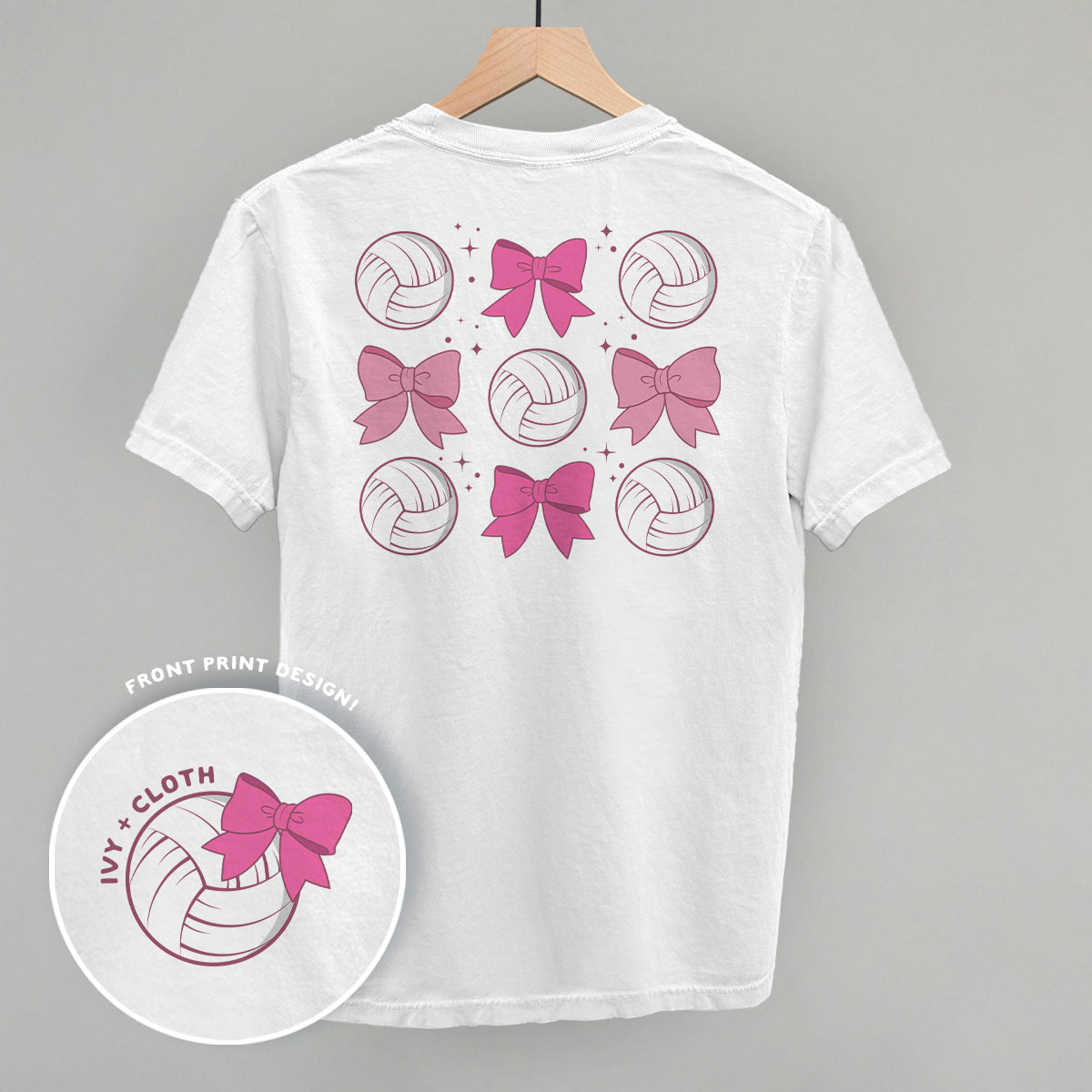 Volleyballs and Bows (Back Print) - clothing by TeeHivey.com (Image 4)