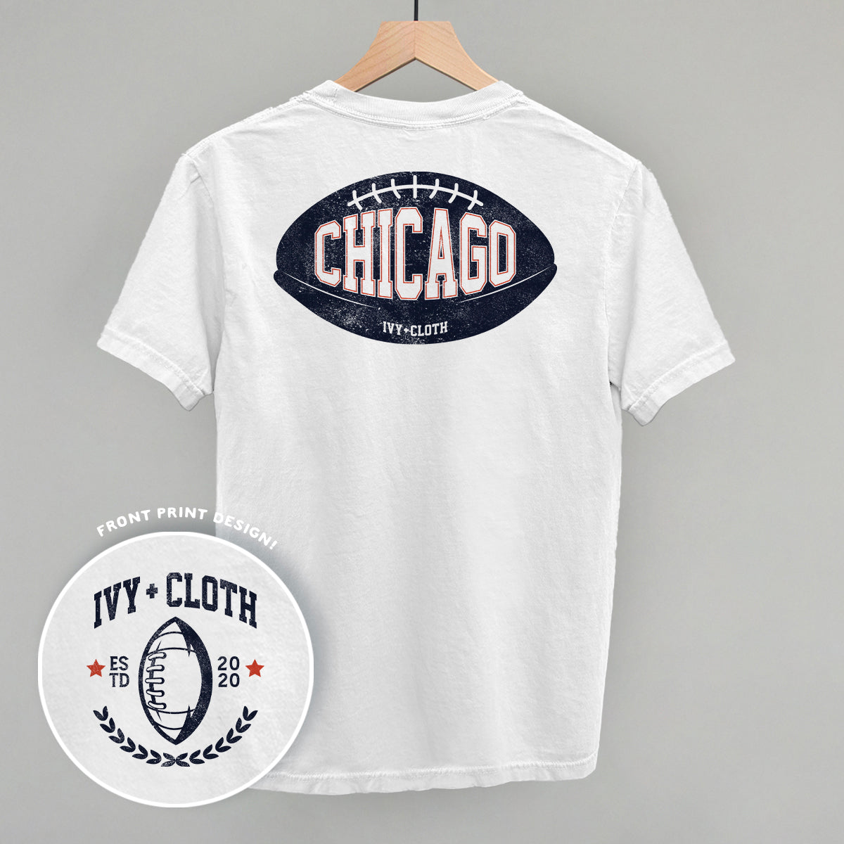Chicago Football (Back Print) - clothing by TeeHivey.com (Image 3)