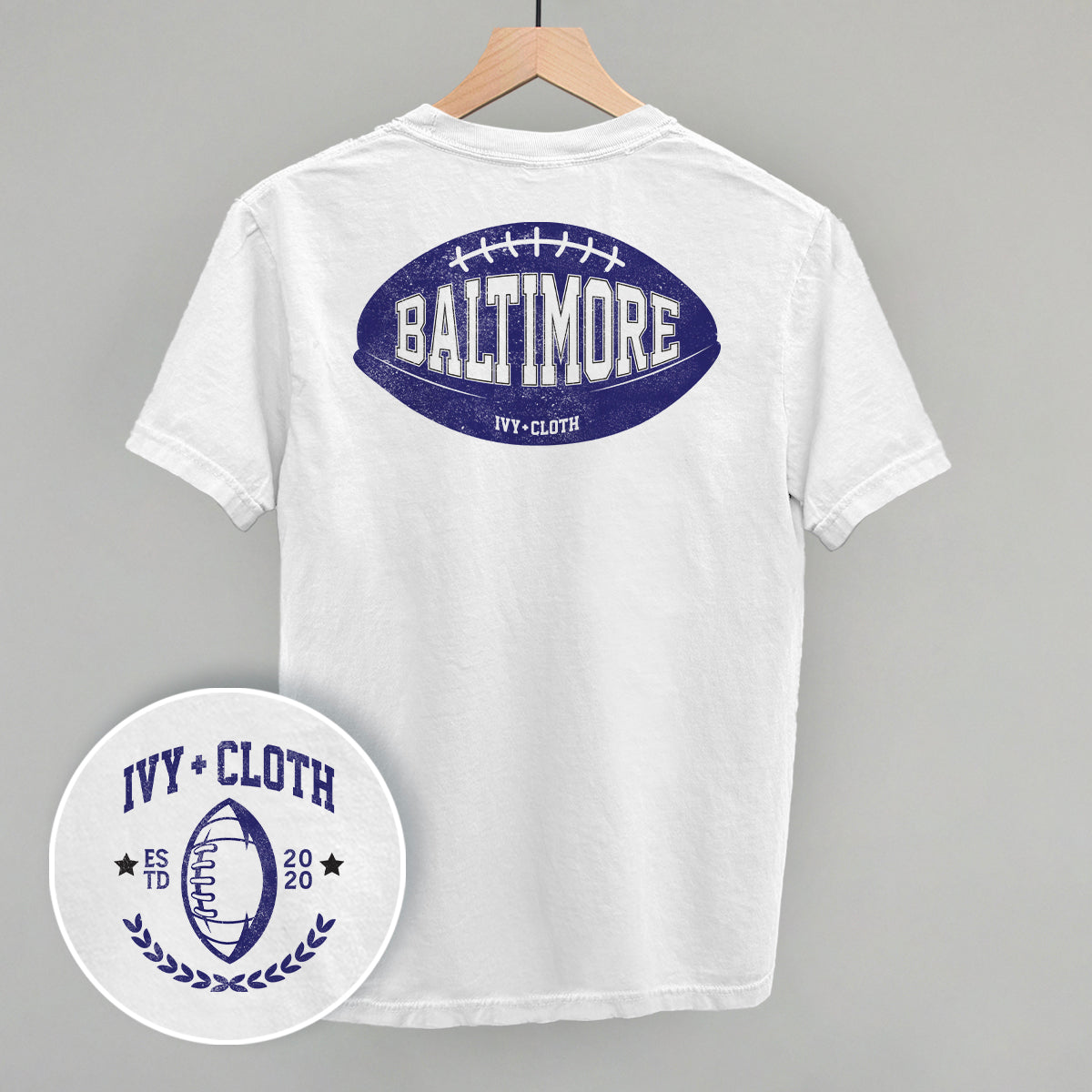 Baltimore Football (Back Print) - clothing by TeeHivey.com (Image 3)