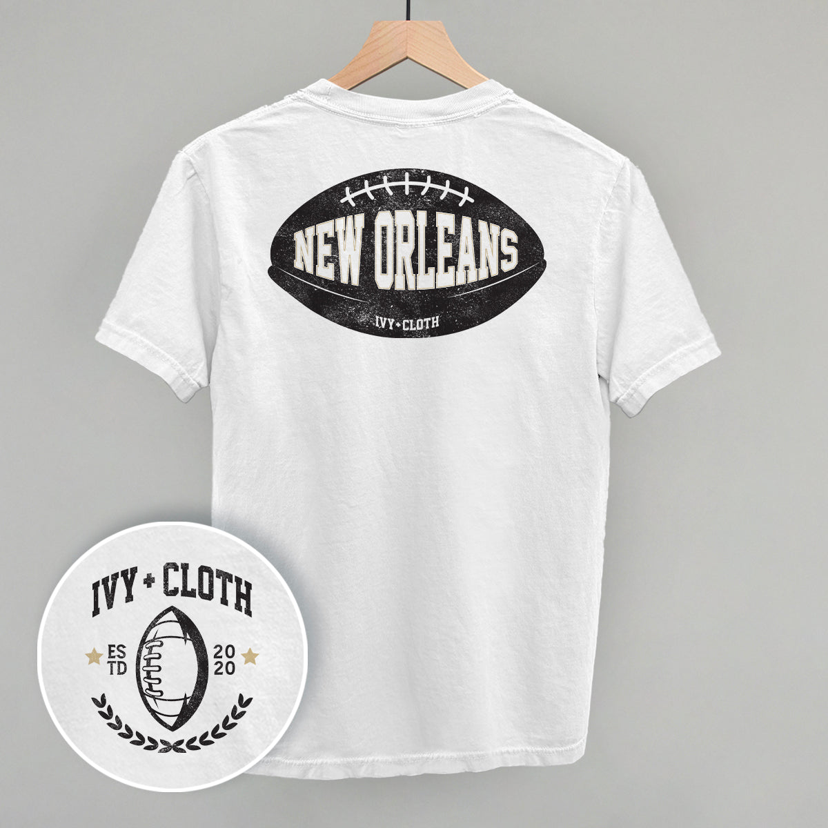 New Orleans Football (Back Print) - clothing by TeeHivey.com (Image 2)