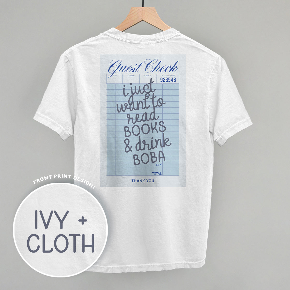 Books & Boba (Back Print) - clothing by TeeHivey.com (Image 1)