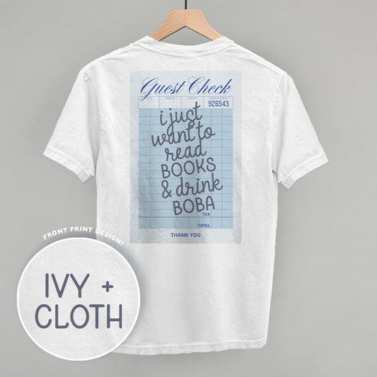 Books & Boba (Back Print) - clothing by TeeHivey.com (Image 1)