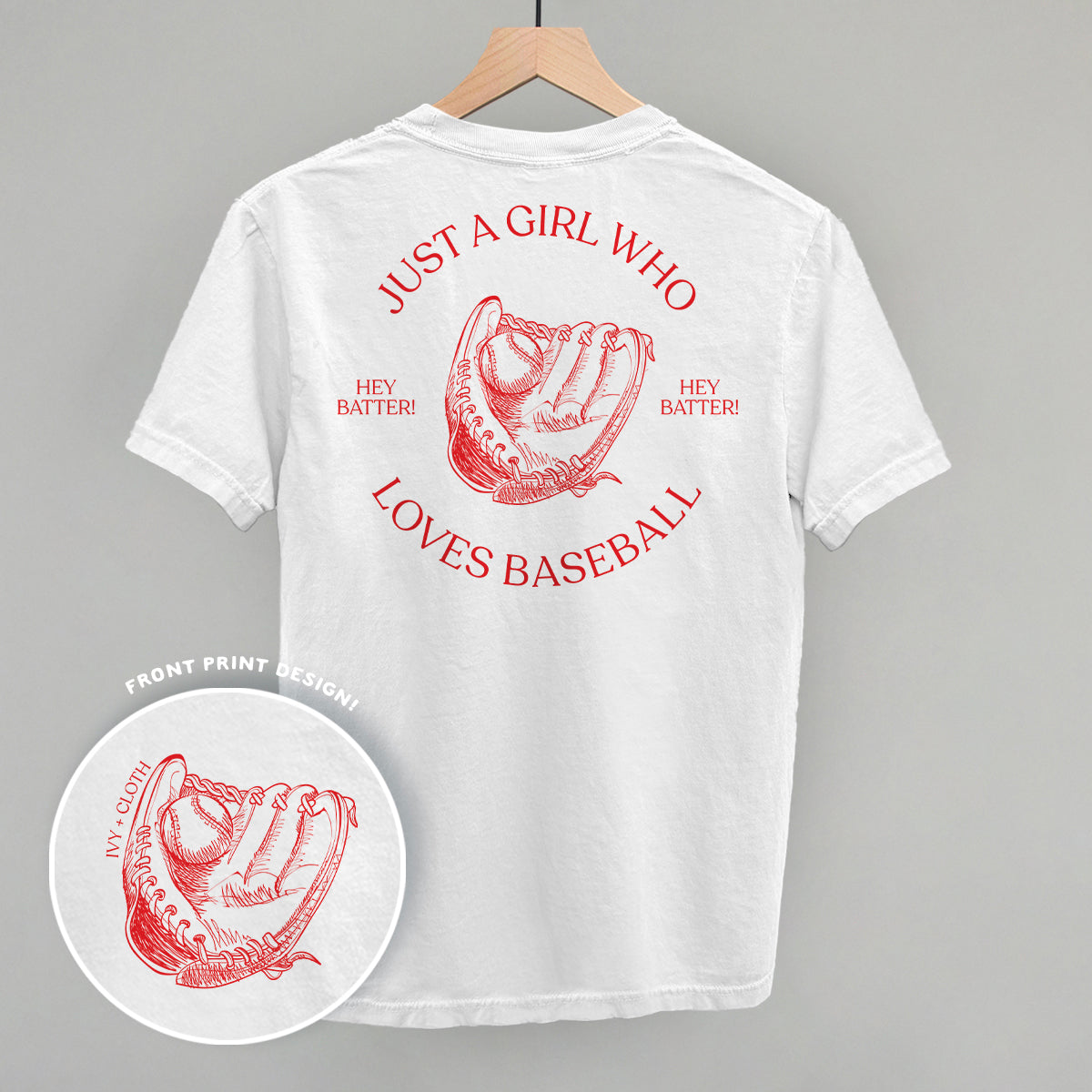 Just A Girl Who Loves Baseball (Back Print) - clothing by TeeHivey.com (Image 3)
