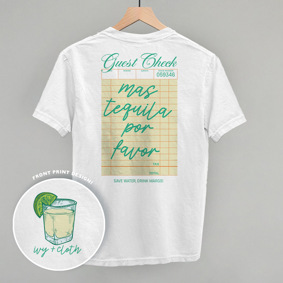 Mas Tequila Por Favor (Back Print) - clothing by TeeHivey.com (Image 3)