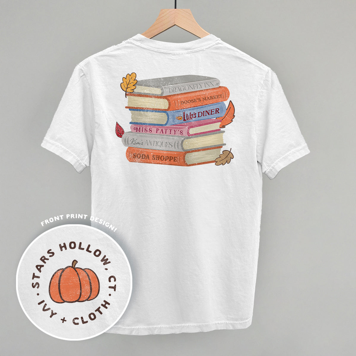 Stars Hollow Books (Back Print) - clothing by TeeHivey.com (Image 3)