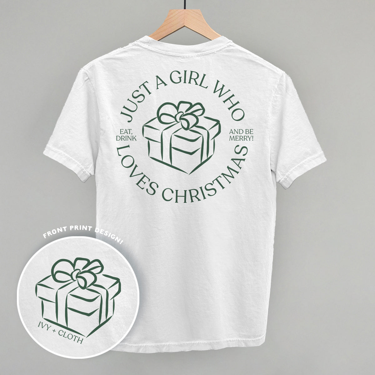 Just A Girl Who Loves Christmas (Back Print) - clothing by TeeHivey.com (Image 5)