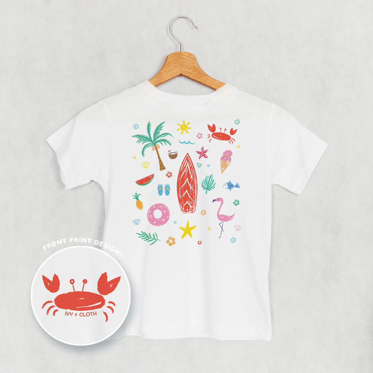 Beach Doodles (Kids Back Print) - clothing by TeeHivey.com (Image 5)