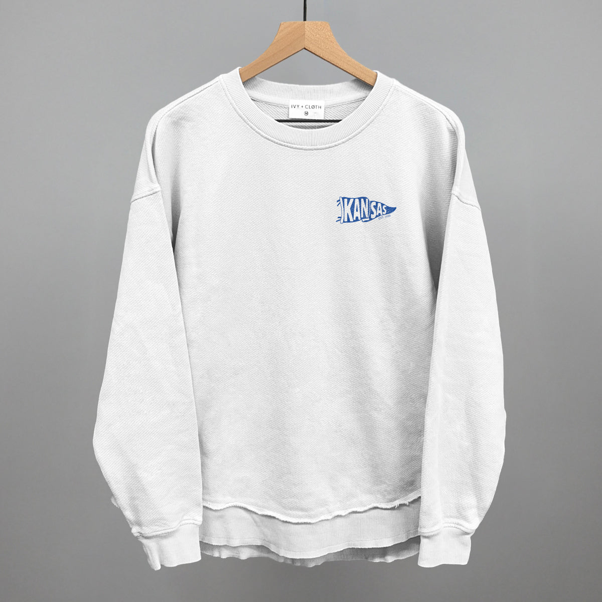 Kansas Pennant Flag (Left Chest) - clothing by TeeHivey.com (Image 5)